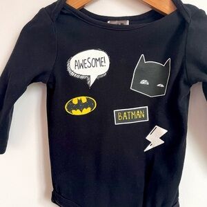 5/$20💥Batman Logo Iconic Bat Shield Mask Lightning Bolt 'Awesome' Baby Bodysuit
